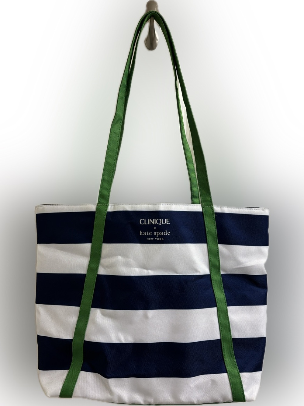 Clinique x kate spade striped tote - EUC